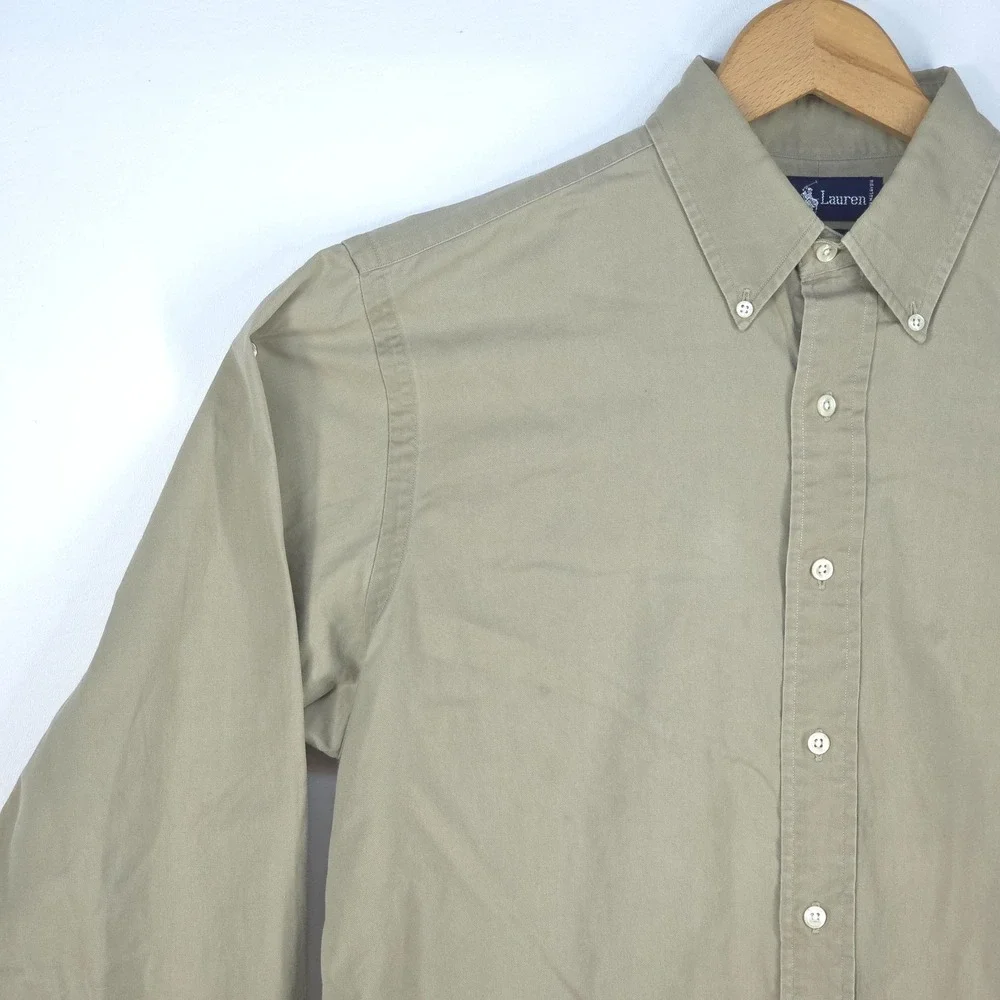 Polo Ralph Lauren 90s Long Sleeve Button Down Shirt Men's Large Heritage Classic